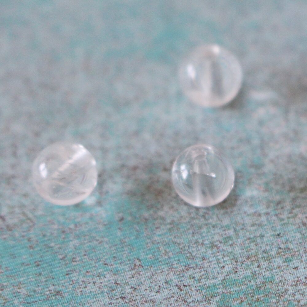 Hegyikristály gyöngy - 6 mm